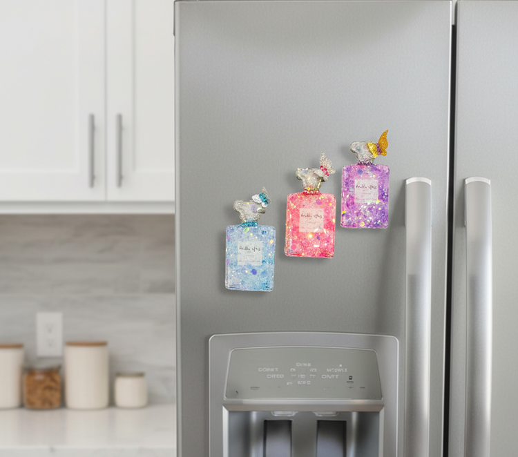 perfume bottle fridge magnets