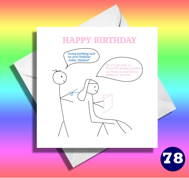 Funny mum drunk birthday card