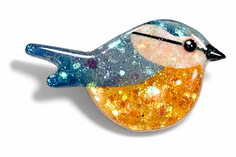 Bluetit Pin brooch- lapel-badge