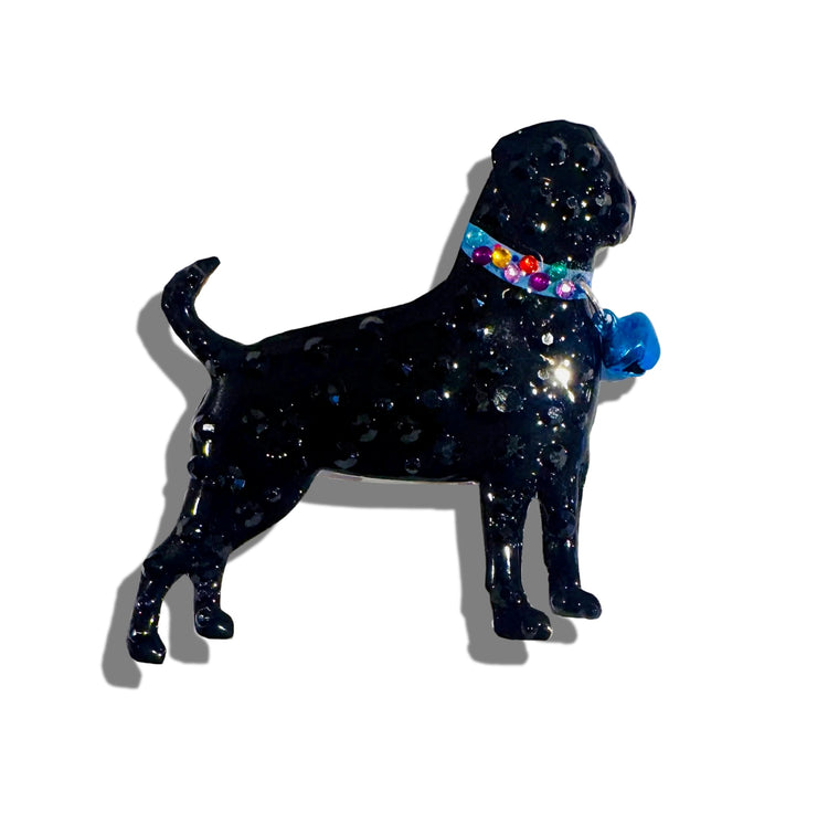Boxer dog diamante cute brooch