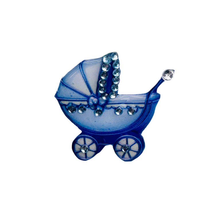 Pram pin. Sparkle enamel pin- congratulations on your pregnancy in pink or blue To Remind You How Fabulous You Are, Mini Enamel Pin