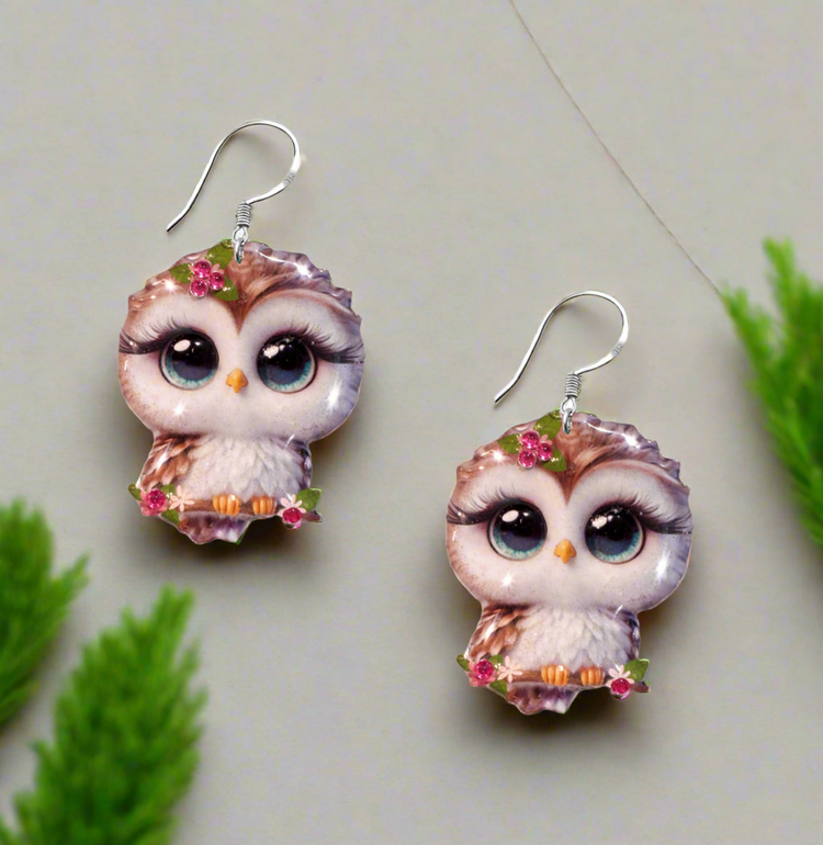 Cute owl earrings