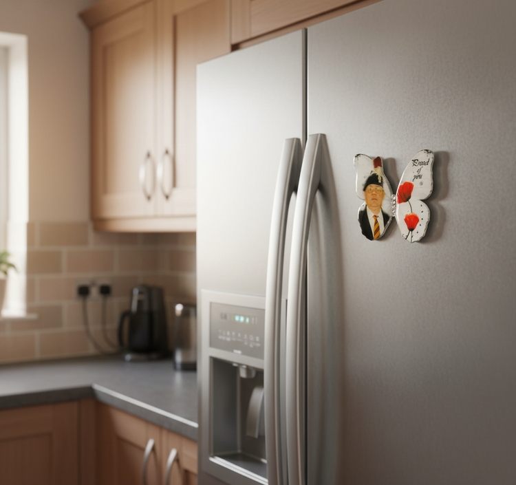 Photo butterfly magnet