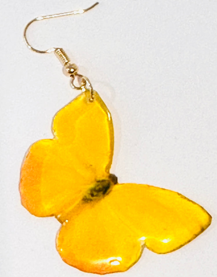 Yellow butterfly necklace
