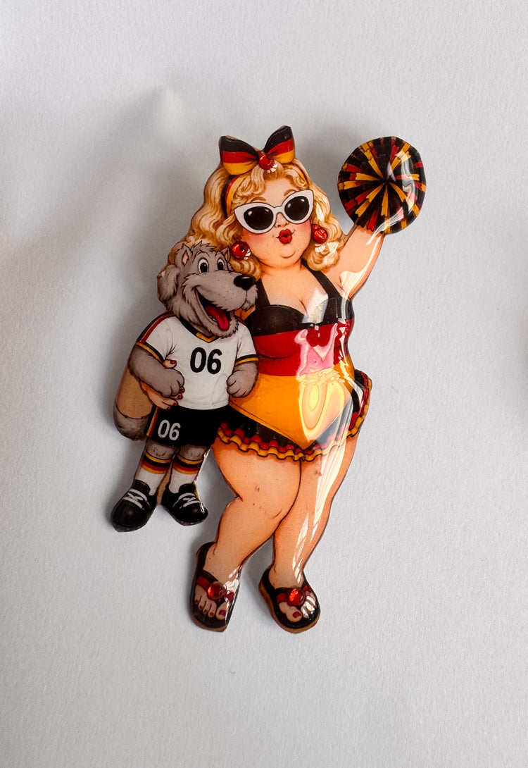 Germany world cup pin badge. Unique flag badge, handmade