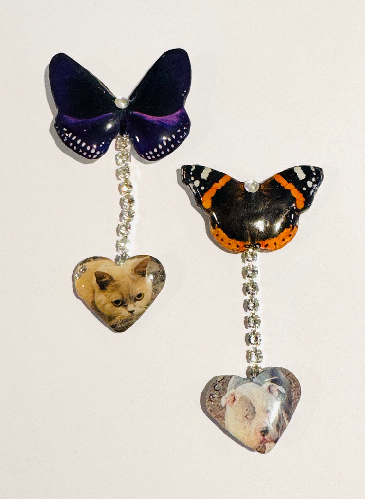 Butterfly Custom memorial Pins.Unique dangle pin