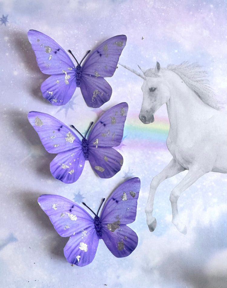 Lilac pretty butterfly wedding decor cake