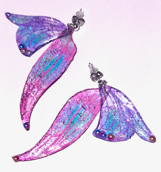 mermaid fairy wings earrings