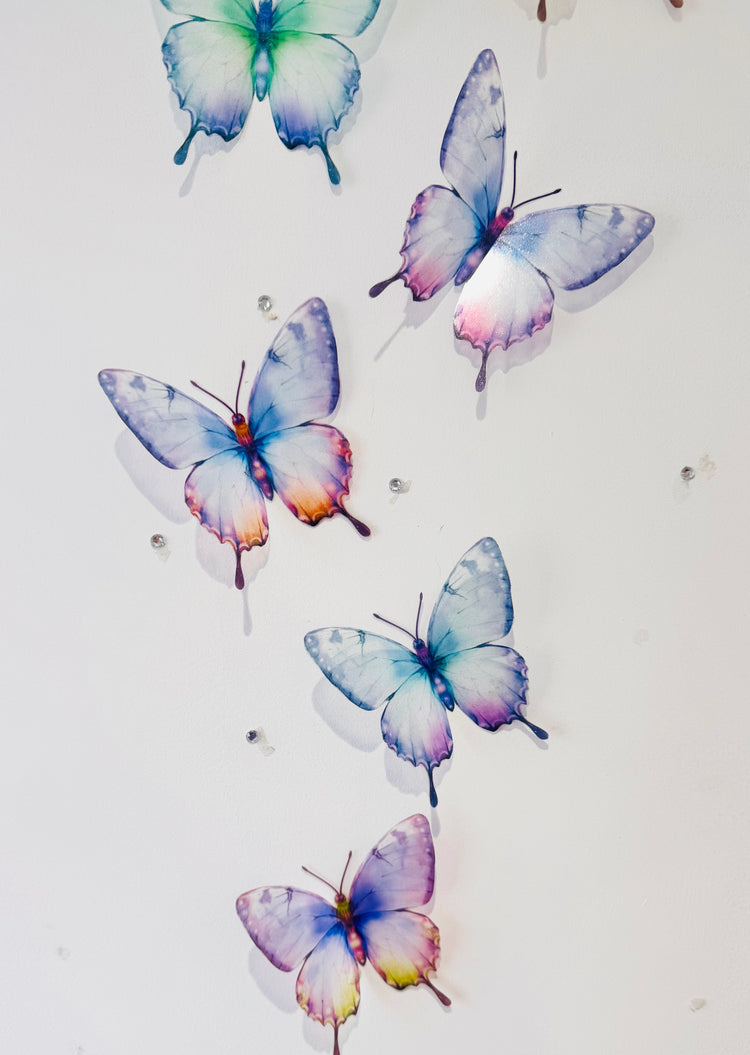6 Pretty pastel butterflies home decorations
