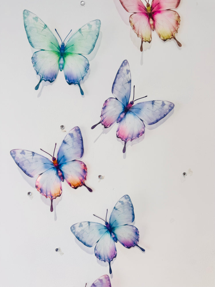 Pretty pastel butterflies home decorations 3D flying butterflies