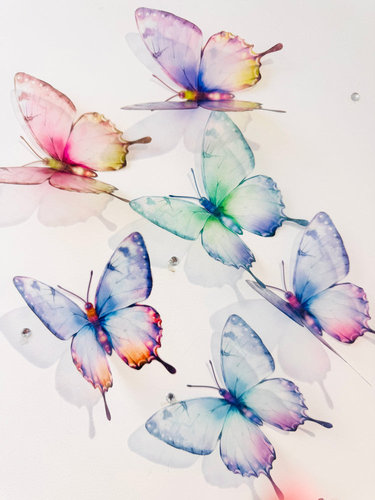 pastel wedding wall butterfly decorations