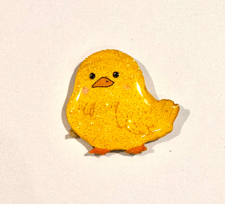 Duck enamel pins. Handmade from tin cans