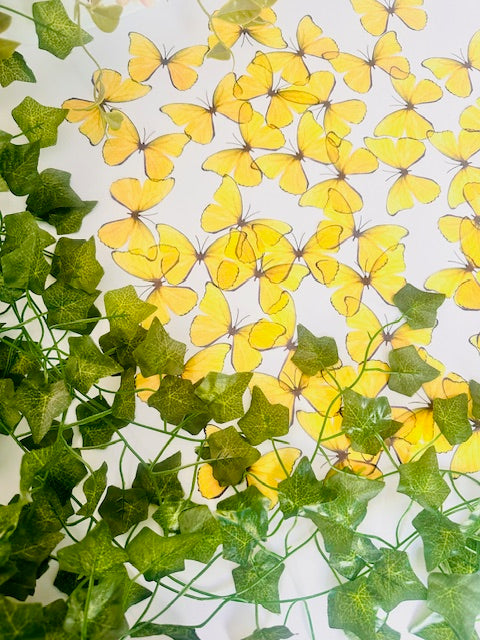 Beautiful 3D yellow Butterflies, set of 18,dress up my walls, pretty wall decor, wedding amazing decorations, parties, attractive walls