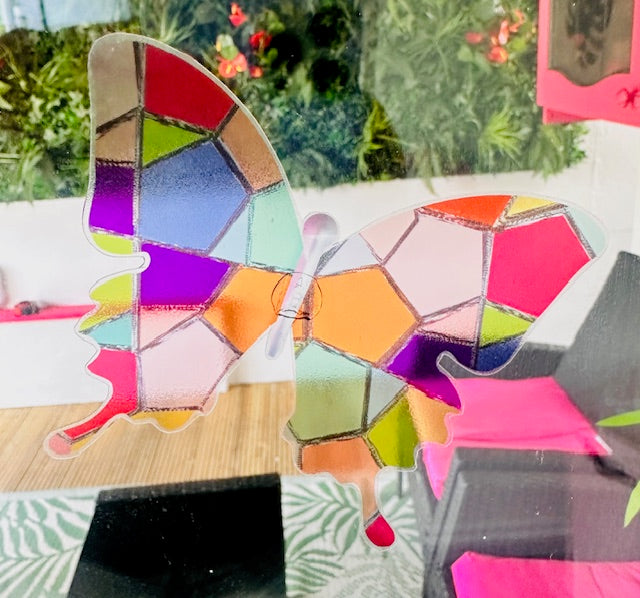 Stained glass effect decor. Butterfly