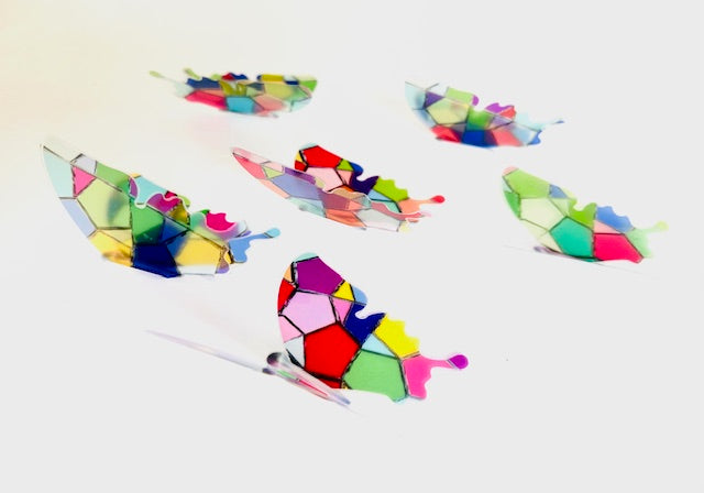 butterfly stained glass sun catcher