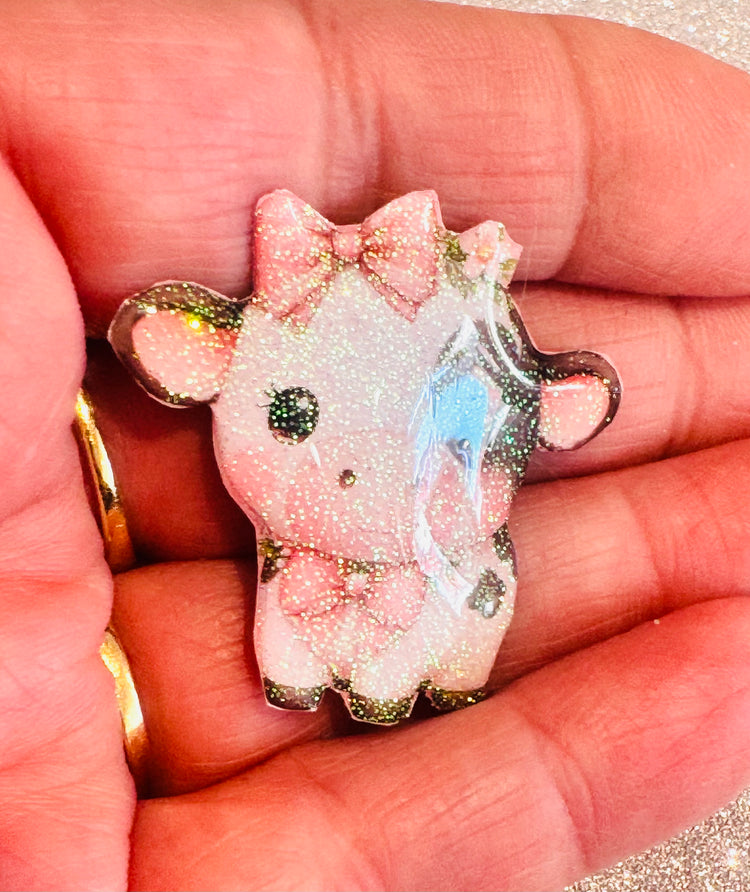 cute cow magnet from recycled tin cans