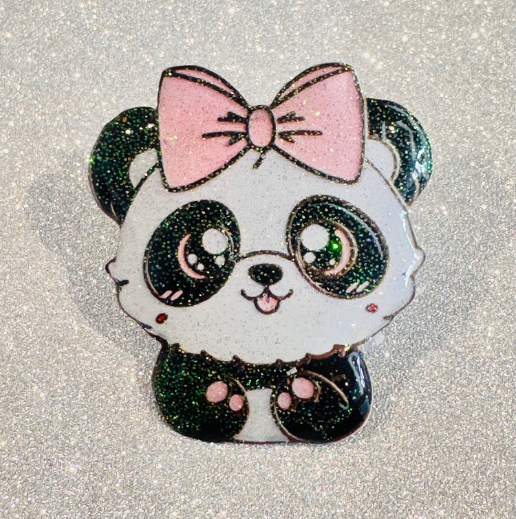 panda enamel  pin. Handmade, unique, unsual