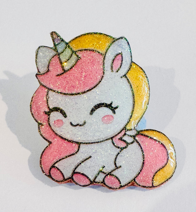 handmade unique kid's unicorn enamel pin