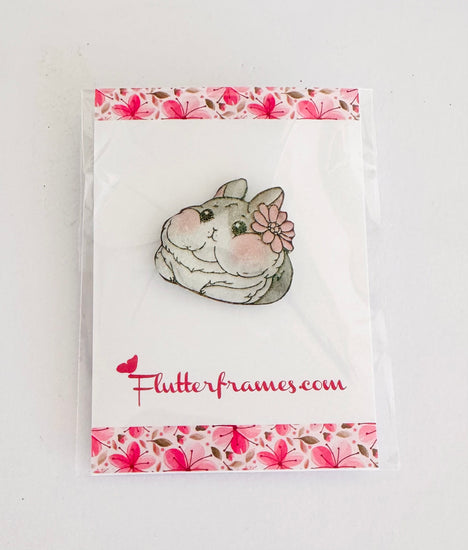 bunny rabbit enamel pin super cute unusual