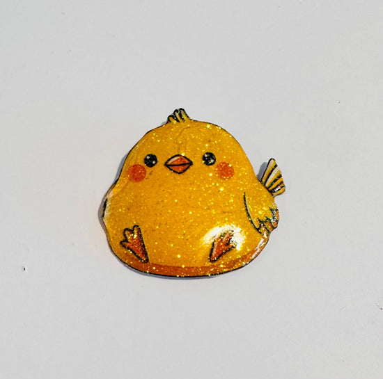 Cute chick fridge magnet, enamel pin