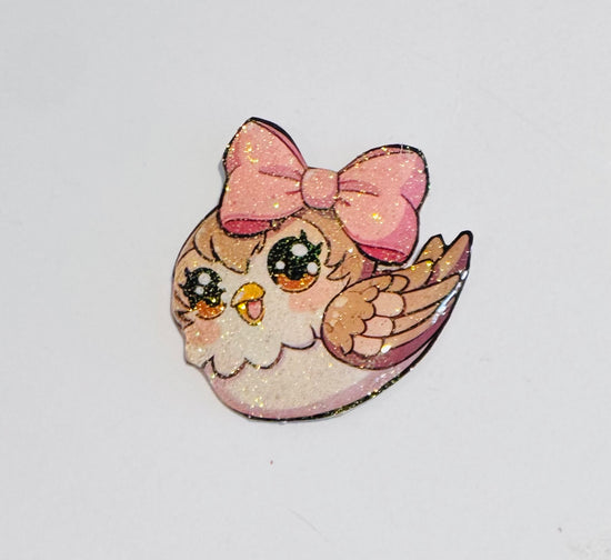 Cute sparrow magnet, enamel pin