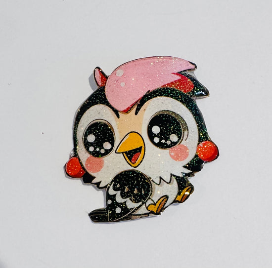 Cute Woodpecker fridge magnet, enamel pin