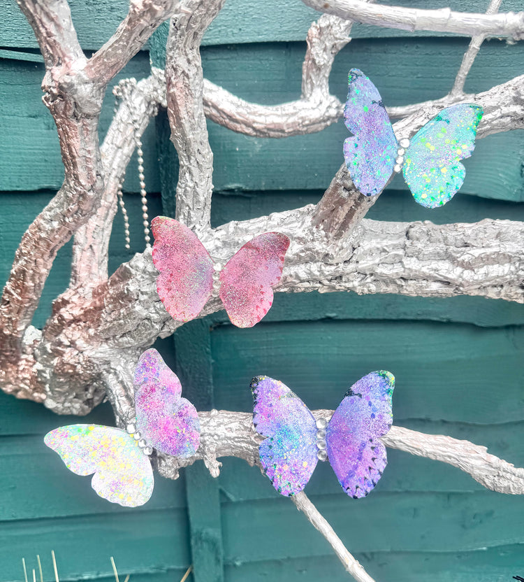 metal butterflies