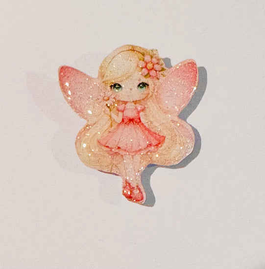 pink fairy enamel Pin or magnet
