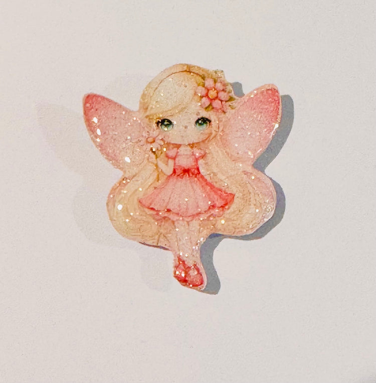 pink fairy enamel Pin or magnet