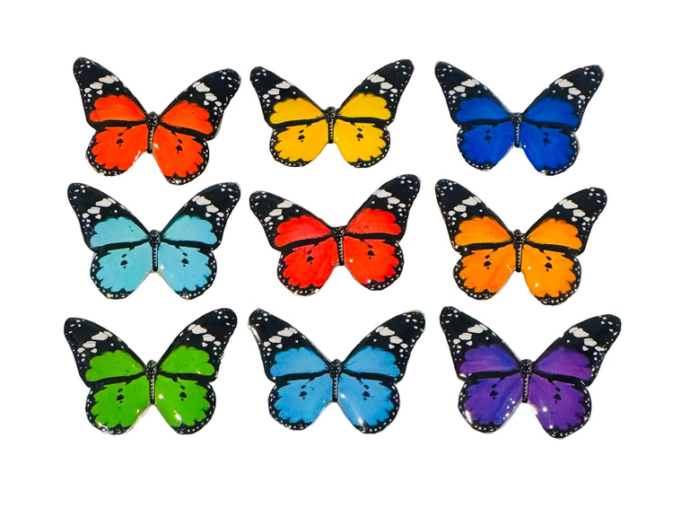 colourful butterfly enamel pin