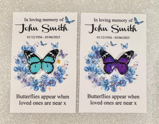 memorial butterfly enamel pins recycled