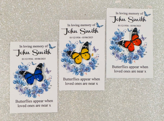 funeral favours  memorial butterfly enamel pins, lapels