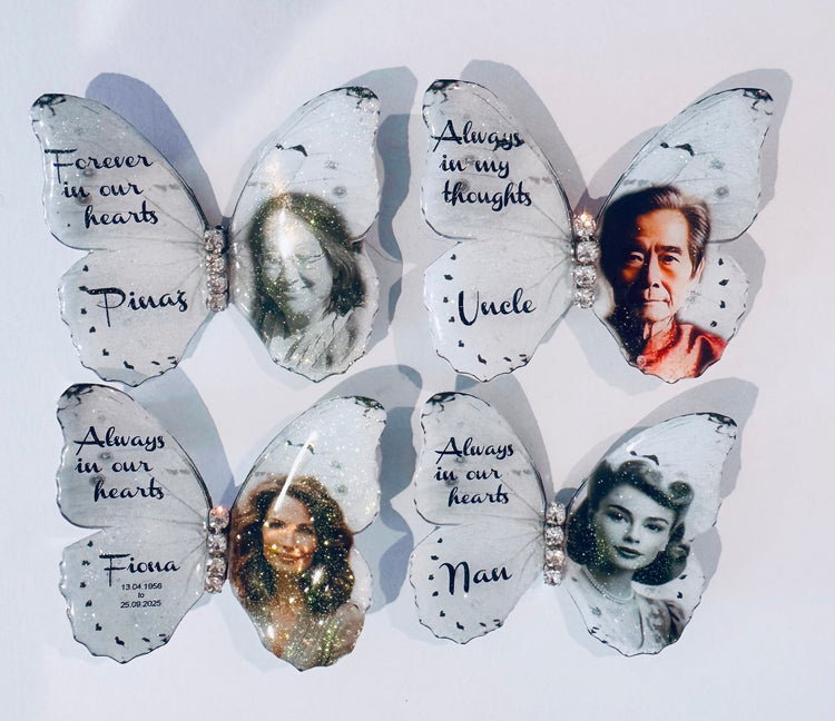 Personalised photo butterflies.