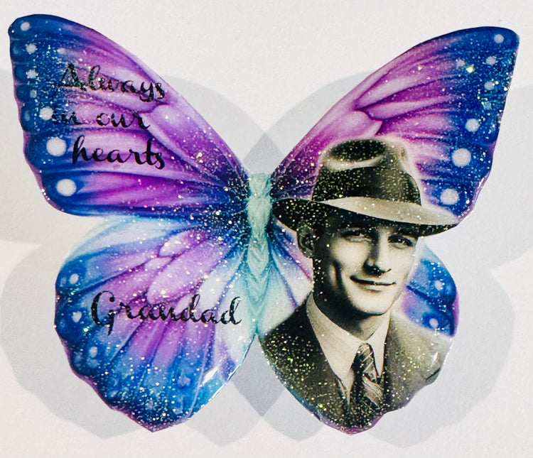 purple and pink Colourful Personalised photo butterflies.