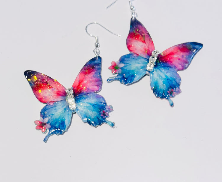 Handmade butterfly earrings and/or pendant