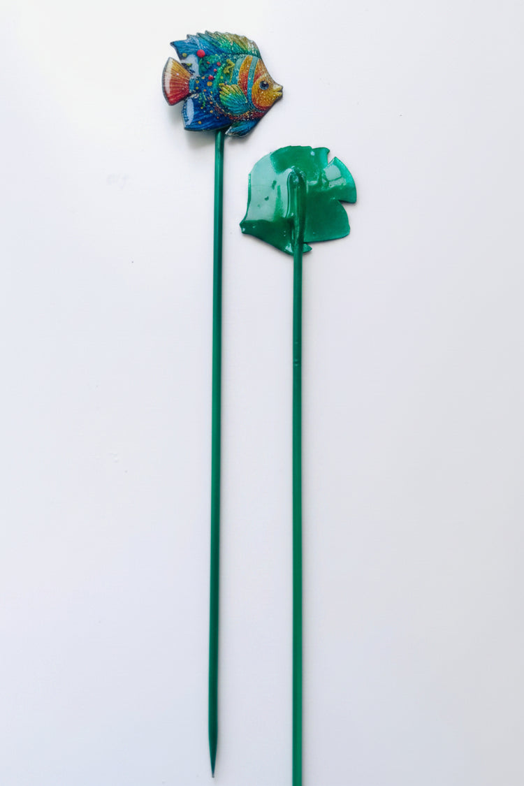 Handmade Tropical fish plant stake,