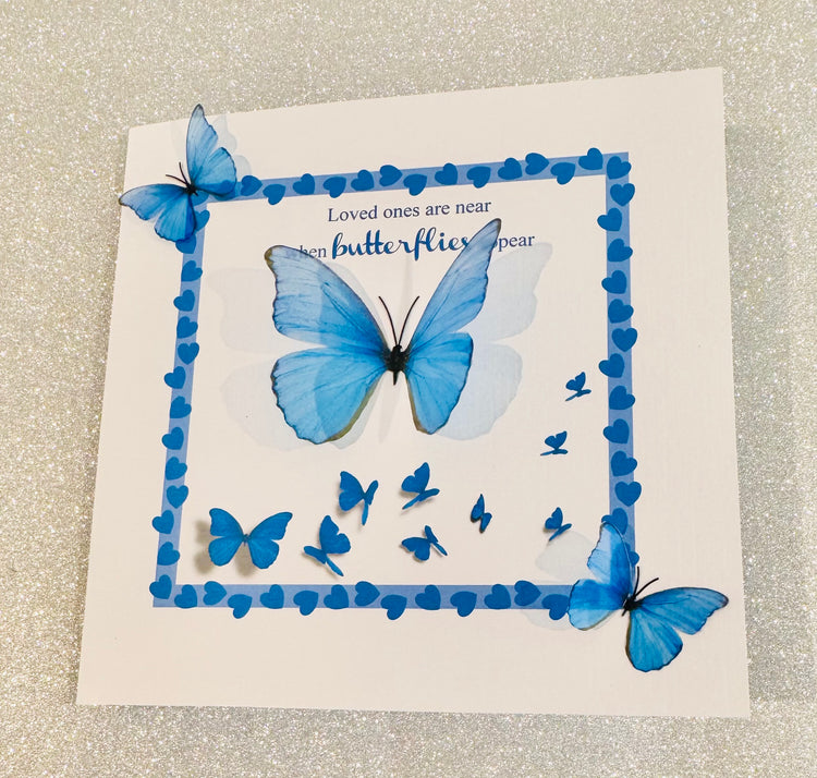 pretty 3d customised butterfly card