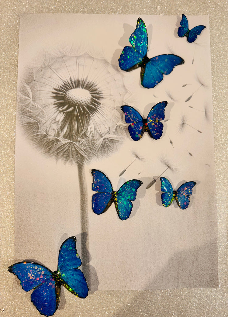 beautiful enamel butterflies for your home. Blue Morpho