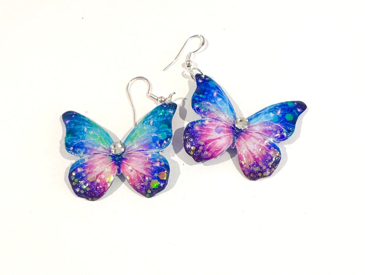 pretty handmade butterfly earrings by Flutterframes