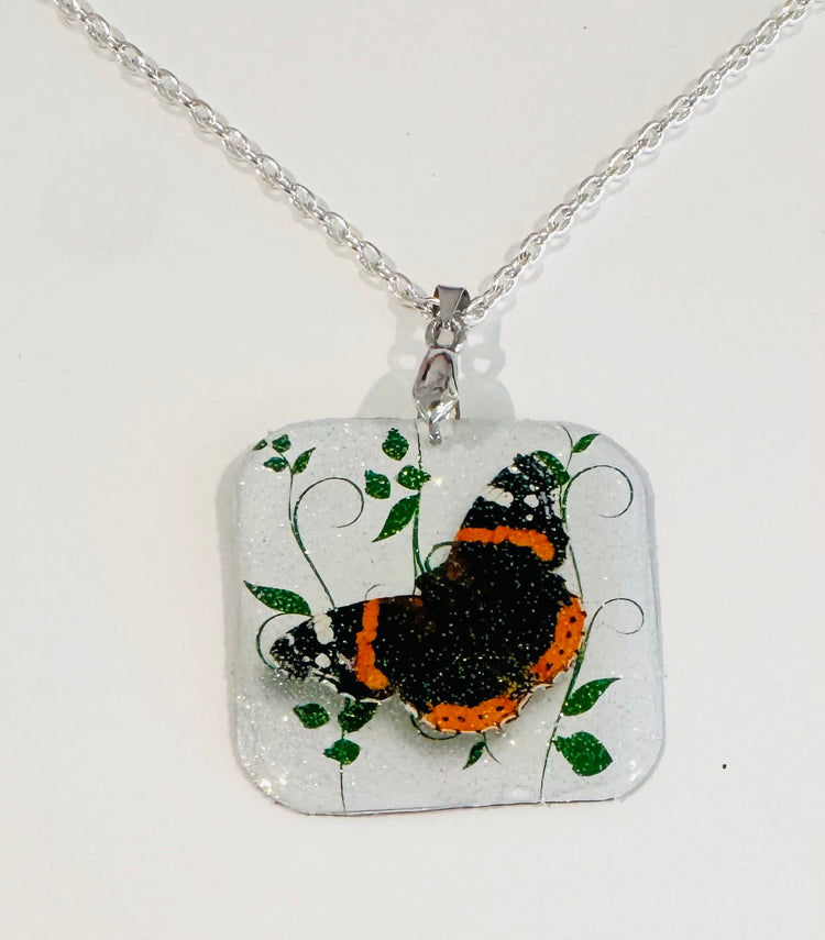 British butterflies, Red Admiral Butterfly pendant