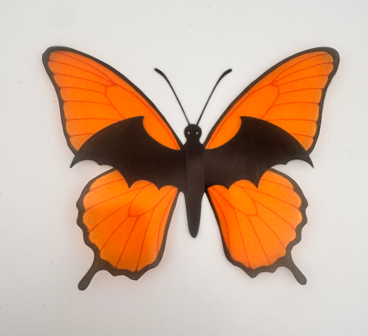 Halloween butterfly decor. Orange Halloween Bat butterflies