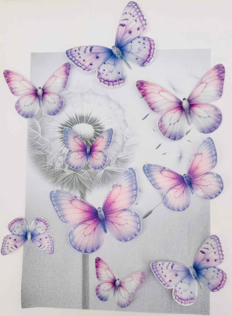 lavender colour 3d butterfly stickers Wedding decor