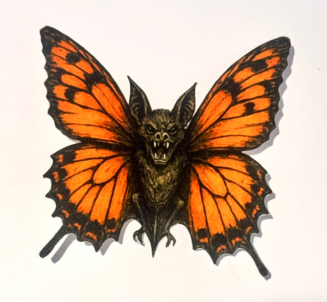 Scary Halloween butterfly 3d wall decor stickers