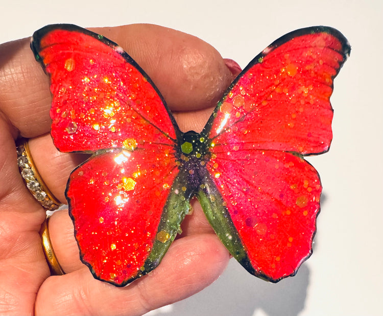pink metal butterfly wall decorations
