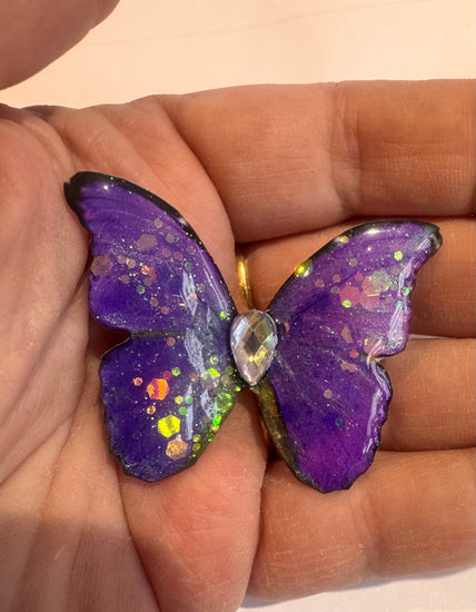 handmade Butterfly brooch, made from tin cans, unique