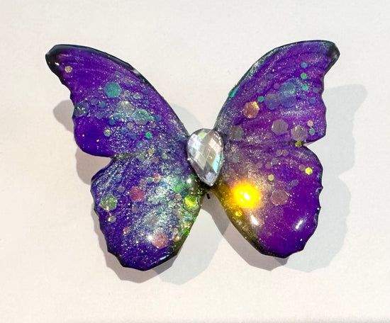 designer Purple butterfly brooch. Exquisite, handmade Butterfly brooch.