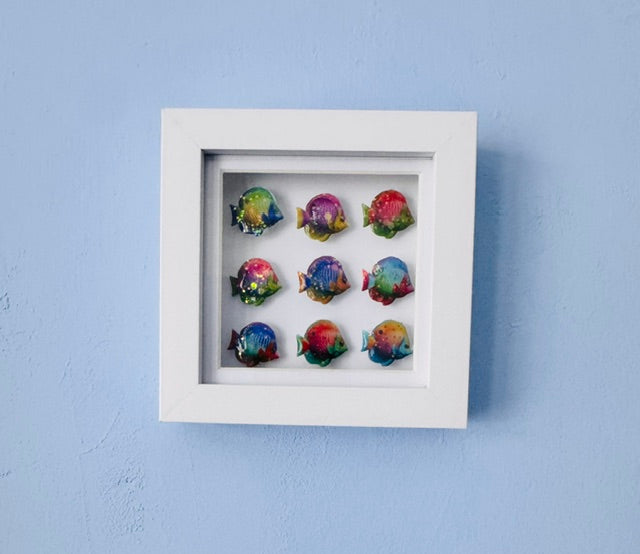 tin can tropical fish hand crafted picture