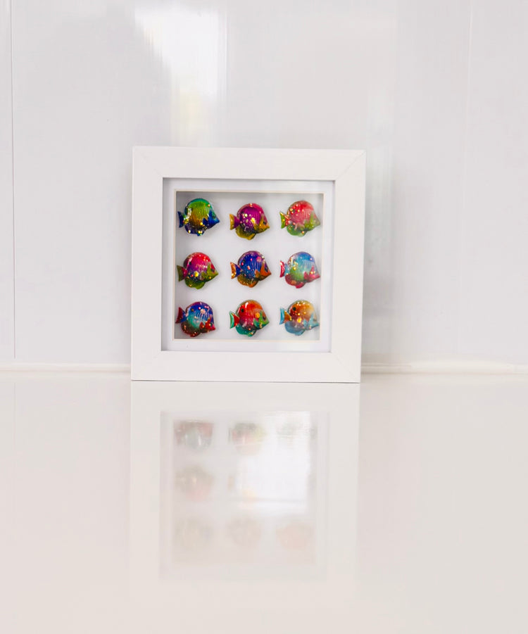 3dTropical fish handmade picture, recycled