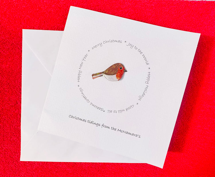 Handmade exquisite personalised company Christmas cards
