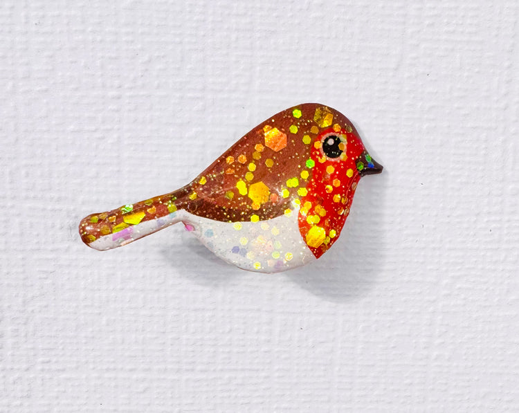 Handmade exquisite personalised company Christmas cards with a Robin Red Breast gift